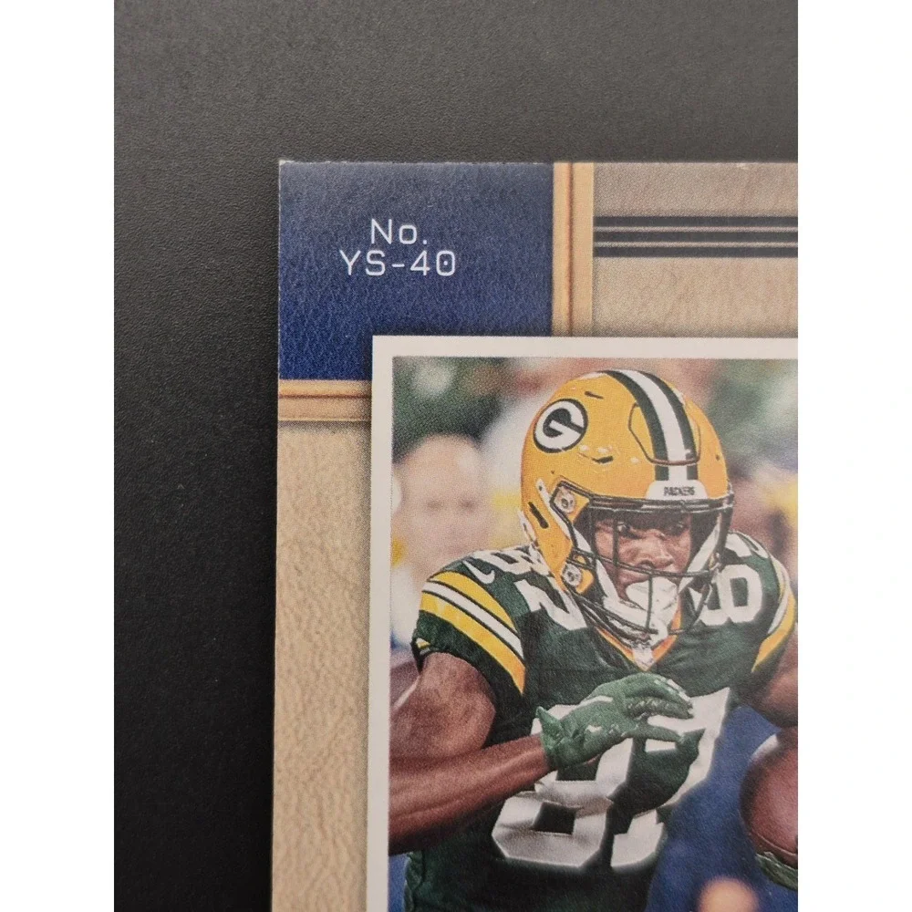 2022 Panini Playbook Romeo Doubs #YS-40 Yearbook Swatches Green /25 (MEM, RC)